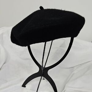 H&M Sleek Black WoolBeret
